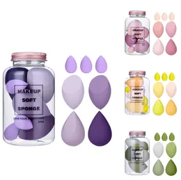 Wholesale 7 Pcs Makeup Sponges with Bottle 4 Large 3 Small Fashion Cosmetic Applicators Powder Puff