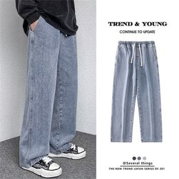 Men's Jeans Pants Casual Vintage Baggy Clothing Straight Leg Trousers Korean Fashion Man Streetwear Pop Harajuku Oversize Pants 220811