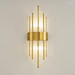 Post Modern Light Luxurious Wall Lamp A Living Room Bedroom Bedside Television Background Aisle Crystal Decoration1