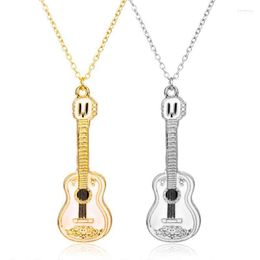 Movie Coco Necklace Guitar Pendant Handmade Rope Chain Silver Color Cartoon/Anime Jewelry Drop