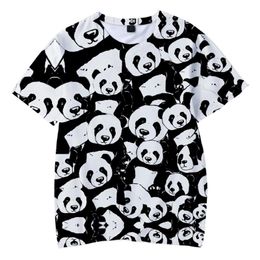 3d shirts Canada - Men's T-Shirts Cute 3D Print Panda T-shirt Unisex Short Sleeved Shirt Color Tshirt Quick-drying Kawaii Children's Clothing Men Women Top