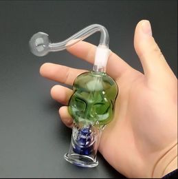 Glass Smoking Pipe Water bongs Mini Color Matching skeleton glass water bottle