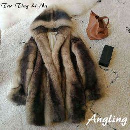 Top brand Style 2020 New High-end Fashion Women Faux Fur Coat S106 high quality T220810