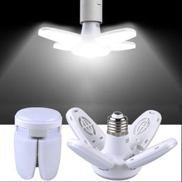 Lamp Holders & Bases LED Bulb Fan Blade Timing AC85-265V 28W Foldable Light Lampada For Home Ceiling LightLamp