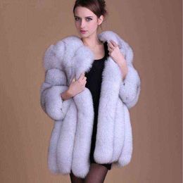 2021 Women Winter Faux Fur Coat Thicken Outerwear Colourful Jacket Luxury Ladies Fur Coat S-4XL T220810