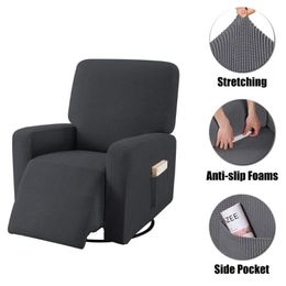 Chair Covers Massage Sofa Cover Solid Colour All-inclusive Stretch Fleece Rocker Bench For Wing Back Armchair SofaChair