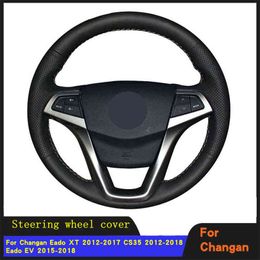 Diy Car Steering Wheel Cover Braided Wearable Synthetic Leather For Changan Eado Xt 20122017 CS35 20122018 eado Ev 20152018 J220808