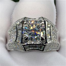 -3 Karat Diamantring f￼r M￤nner Rock 14K Gold Schmuck Anillo Esmaltado Silber 925 Juwelierbeutel Diamant Bizuteria Rings307p