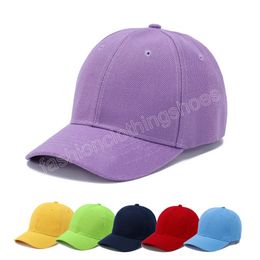 Reine Farbe Bord Kinder Baseball Cap Kinder Hip Hop Jungen Mädchen Hut Einfache Alle-spiel Einstellbar Outdoor Freizeit sonne Kappe