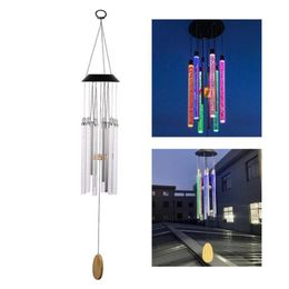 Garden Decorations Multicolor Good Solar Powered Wind Bell Lamp Practical Chime Light Eye-catching For HouseholdGarden