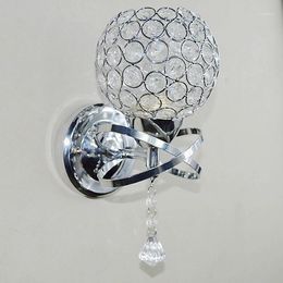 crossing lights Canada - Wall Lamps YOOK 2022 Bed Light LED Lamp Crystal Crossing Transparent