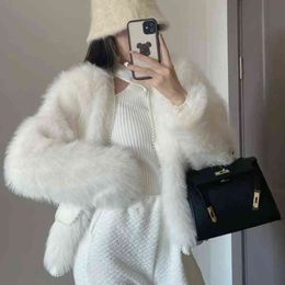 Women Winter Fur Coat Environmentally Friendly Fur Pearl Short Paragraph Fake Fur Party Bloggers Lady Luxurious Warm Clothes T220810