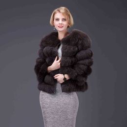 Real fur coat Ladies Short Coat Detachable Vest Keep Warm in Autumn and Winter Fashion and Leisure T220810