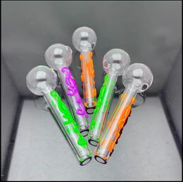 Glass Pipes Smoking Manufacture Hand-blown hookah New color relief glass smoking set