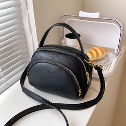 Evening Bags Small Women Bag Soft Leather Crossbody For 2022 Multi Zip Pocket Shoulder Simple Handbags And Purse Sac A MainEvening