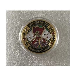 Gift Las Vegas Seven Badge Painted Micro Relief Good Luck To You Gold Plated Medal Specie 32mm Casino Commemorative Coin.cx