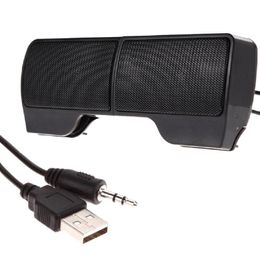 Tragbare Lautsprecher, Mini-Clip-USB-Soundbar für Laptop/Desktop-Tablet-PC – Schwarzer Bluetooth-Lautsprecher, Subwoofer, tragbar