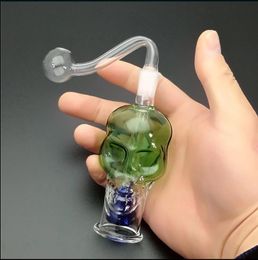 Glass Pipes Smoking Manufacture Hand-blown hookah Mini Color Matching skeleton glass water bottle