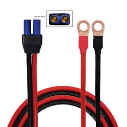 JKM EC5 to 60A O Ring Terminal Cable 10AWG EC5 Female Plug Connector Extension Cord for RC ESC Charger Side Power