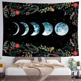 Moon Phase Carpet Wall Hanging Art Decorations For Living Room Bedroom Dorm Decor Yoga Mat J220804