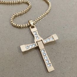 Pendant Necklaces Ladies Personality Long Necklace Alloy Cross Chain Fashion Jewellery Accessories Music Party Shooting Exquisite Gift X013