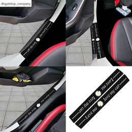 New 2 Pcs Car Door StickerAuto Door chromium styling cover Protector Car Accessories Moulding Strip Trim Front Bumper Carbon Fibre