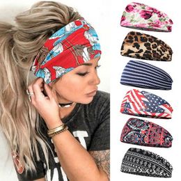 Yoga Hair Bands Women Yoga Headband Solid Colour Wide Turban Twist Knitted Cotton Sport Hairband Twisted Knotted Headwrap Wear