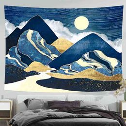 Mountain Carpet Wall Hanging Rugs Art Home Decor J220804