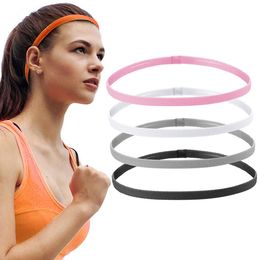 Yoga Hair Bands 4 Pcs Thick Non-Slip Elastic Sport Headbands Women Men Girls Anti-slip Workout Sweatband Hairband