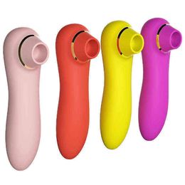 2023 Vibrators Electric Sucking Vibrating Stick Women s Second Teasing Massage Magnetic Suction Charging Wireless Egg Skipping Adult Products 220516