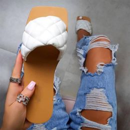 wholesale flat sandals Australia - Advanced Women Flat Sandals Rubber Shoes Leather Slides Fashion Plus Size Summer Style273z