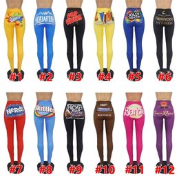 Designer Womens Tights Printed Leggings Women Yoga Pants Sexy Slim Personalise Pattern Hight Waist Multi Colour Trousers