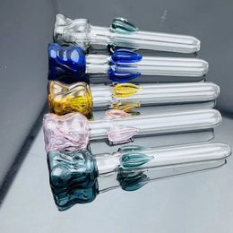 Glass Smoking Pipe Water bongs Thickened colored rose glass pipe