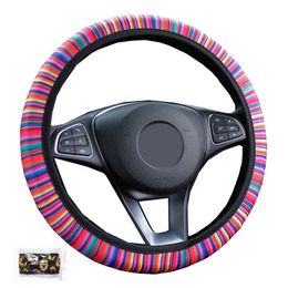 Fashion 6 Styles Car Steering Wheel Cover Wrap Volatile Girl Woman Cute Cool For 3738 Cm Funda Volatile Car No Inner Ring J220808