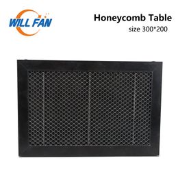 Will Fan 300x200mm Size Laser Honeycomb Working Table Thickness 22mm Galvanised Iron Platform For Co2 Laser Engraver Cutting Machine