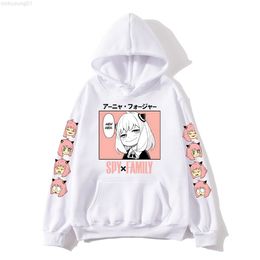 Anya Anime Spy X Family Hoodies Kawaii Cartoon Mens/WomenSweatshirt Tops Harajuku Unisex Couple Hoodie Plus Fashion Streetwear Y220818