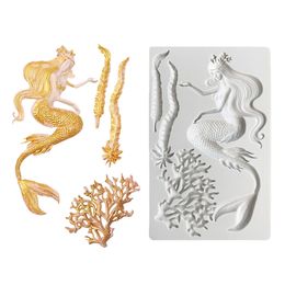 Mermaid Fondant Silicone Mould Chocolate Cake Mould Dry Baking Mould 1222886