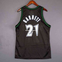 100% Stitched #21 Kevin Garnett Champio Jersey Mens black XS-6XL Stitched basketball Jerseys Ncaa