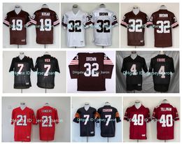 Throwback Football Jersey 32 Jim Bown 19 Bernie Kosar 7 Michael Vick 4 Brett Favre 21 Deion Sanders 40 Pat Tillman 7 Boomer Esiason M N