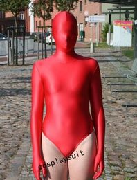 Halloween cospaly solid Colour unisex Catsuit Costumes Sexy red Colour Lycar Spandex zentai Unitard half bodysuit