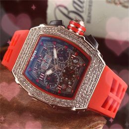 Mens Quartz Imported Movement Watch Mission Designer 43mm Classic Clock Sports Style Stainless Steel Case Waterproof Luxury Diamonds Luminous Wristwatches