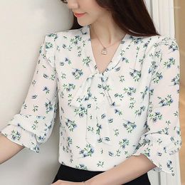 Women's Blouses & Shirts Tops And 2022 Off Shoulder Top Clothing Chiffon Blouse Ladies White