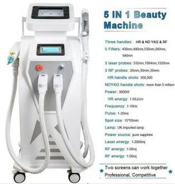 3000 Watts 4 in1 Multi-function IPL tattoo removal machine vascular pigment acne therapy laser 5 Philtres OPT tattoo/ acne/pigment/wrinkle/vascular hair remove