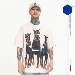 Hound Print High Street Kurzarm-T-Shirt für Herren und Damen