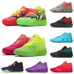 Sandals Mens LaMelo Ball MB 01 basketball shoes Melo Red Green Purple Black Blue Bred Grey Queen City Buzz Galaxy What the sneakers tennis with box