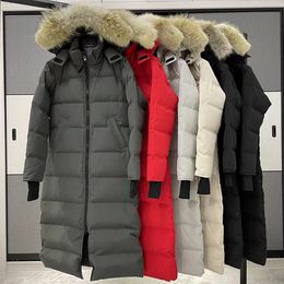 Winter designer men women down parka jacket ladies extra-long warm coat parkas thickened hooded long style goose mens putwear High quality
