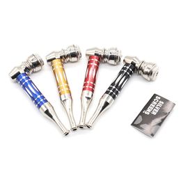 95mm Portable Smoke Pipe Mini Metal Creative Portable Tobacco Pipe with Stainless Steel Screen Philtres