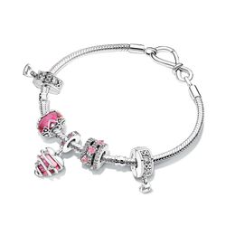 Pandora Secret Heart Bracelets For Women Eternal Flower Knot Bracelet With Pendant Charms