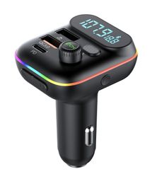 T70 Car charger Bluetooth Mp3 Player Fm Transmitter U Disc Music Usb Built-in Microphone Qc 3.0 Auto Accessories