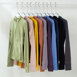 LL Damen Yoga Kapuze -Jacke Set Solid Color nackt aktiv